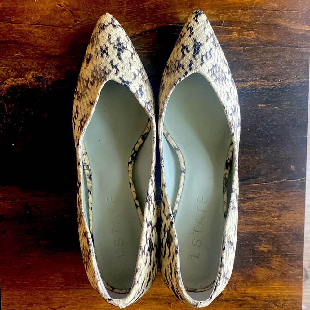1. State snakeskin heels